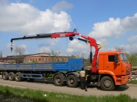 КАМАЗ сед тягач с КМУ ЛВ-220-05 с тросовой лебёдкой